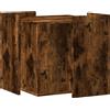 vidaXL Cestino nero 53x53x51 cm Materiale a base di legno