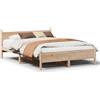 vidaXL Letto in legno massiccio senza materasso 135x190 cm in legno di pino
