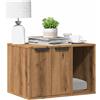 vidaXL Lettiera per gatti Artisan oak 60x40x40 cm Materiale a base di legno