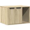 vidaXL Vaschetta per lettiere Sonoma oak 60x40x40 cm Materiale a base di legno