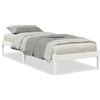 vidaXL Letto in legno massiccio extra lungo senza materasso bianco 100x210 legno di pino