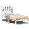 vidaXL Letto in legno massiccio con ripiano senza materasso bianco 90x200 cm pino