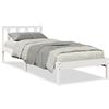 vidaXL Letto in legno massiccio extra lungo senza materasso bianco 80x220 legno di pino