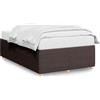 vidaXL Struttura letto senza materasso marrone scuro 120x200 cm tessuto