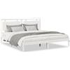 vidaXL Letto in legno massiccio extra lungo senza materasso bianco 200x210 cm