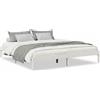 vidaXL Letto in legno massiccio extra lungo senza materasso bianco 200x210 legno di pino