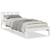 vidaXL Letto in legno massiccio extra lungo senza materasso bianco 100x210 legno di pino