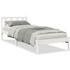 vidaXL Letto in legno massiccio extra lungo senza materasso bianco 90x210 legno di pino