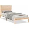 vidaXL Letto in legno massiccio extra lungo senza materasso 90x210 cm