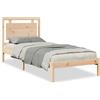 vidaXL Letto in legno massiccio Extra Lungo senza materasso 100x210 cm