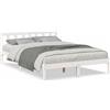 vidaXL Letto in legno massiccio extra lungo senza materasso bianco 140x210 legno di pino