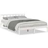 vidaXL Letto in legno massiccio Extra Lungo senza materasso Bianco 140x220 Legno di pino