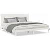 vidaXL Letto in legno massiccio extra lungo senza materasso bianco 200x210 cm