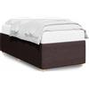 vidaXL Struttura letto senza materasso marrone scuro 80x200 cm tessuto