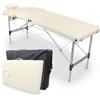 Mobiclinic, Lettino da massaggio pieghevole, Alluminio e Pelle finta, Altezza regolabile, CA-01 Light, Poggiatesta, 2 parti, 186x60c, 150 kg, Portatile, Borsa da trasporto
