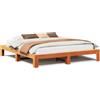 vidaXL Letto in legno massiccio senza materasso cera marrone 200x200 legno di pino