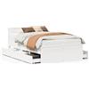 vidaXL Letto in legno massiccio senza materasso con testata bianca 120x190cm pino