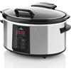 ETA slow cooker Largo I 245 W I Contenitore in Vetroceramica con un volume di 6 litri I 4 livelli di potenza I Display LED I Segnali luminosi e sonori
