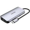 Unitek UNITEK ACTIVE HUB USB-C 2× HDMI 4K RJ45 PD 100W