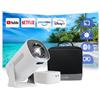 Kiano Proiettore portatile Kiano Vision | 1280 x 720 HD | Smart TV | Android 11 | Batteria esterna | HDMI USB