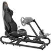 VEVOR Supporto per volante da corsa VEVOR, robusto cockpit per simulatore di guida in acciaio - Thrustmaster T248P, capacità di carico massima 330 lbs, compatto