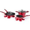 Excelsa Set 7 pezzi Phoenix Alluminio Rosso