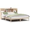 vidaXL Letto in legno massiccio con ripiano senza materasso 180x200 cm in legno di pino