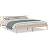 vidaXL Letto extra lungo in legno massiccio senza materasso 200x220 in legno di pino