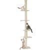 PawHut Tiragraffi a tutta altezza per gatti, 225-275 cm, con sistema anti-ribaltamento