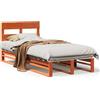 vidaXL Letto in legno massiccio senza materasso cera marrone 90x190 cm legno di pino