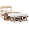 vidaXL Letto in legno massiccio senza materasso 90x200 in legno di pino