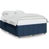 vidaXL Struttura letto senza materasso blu 140x200 cm tessuto