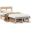vidaXL Letto in legno massiccio senza materasso 75x190 cm in legno di pino