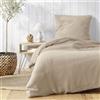 Douceur d'interieur Set di biancheria in cotone con texture, ANGELIA, 140 x 200 cm, beige