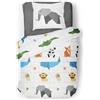ROUPILLON Set copripiumino Roupillon Origatoon Elephant Bianco 140 x 200 cm 2 pezzi