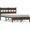 vidaXL Struttura letto senza materasso Rovere marrone 120x190 cm Materiale a base di legno