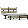 vidaXL Struttura letto senza materasso rovere Sonoma 140x190 cm materiale a base di legno