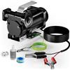 Wiltec Pompa di trasferimento Wiltec 12 V, 180 W Pompa carburante 40 l/min, pompa di alimentazione per gasolio/benzina, pompa di alimentazione carburante 4200 giri/min