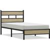 vidaXL Struttura letto senza materasso rovere Sonoma 100x200 cm materiale a base di legno