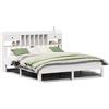 vidaXL Letto in legno massiccio con ripiano senza materasso bianco 180x200 cm pino