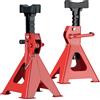 Wiltec 2 cavalletti regolabili in altezza, ciascuno con una capacità di carico di 6 tonnellate, cavalletti di supporto con altezza di sollevamento di 39-60,3 cm, cavalletto per auto con protezione in gomma, cavalletto per auto con perno di sicurezza