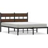 vidaXL Struttura letto senza materasso con testata in rovere marrone 140x200 cm