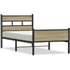 vidaXL Struttura letto senza materasso rovere Sonoma 75x190 cm materiale a base di legno