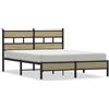 vidaXL Struttura letto senza materasso rovere Sonoma 150x200 cm materiale a base di legno