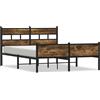 vidaXL Struttura letto senza materasso rovere affumicato 150x200 cm materiale a base di legno