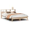 vidaXL Letto in legno massiccio con ripiano senza materasso 120x200 cm pino