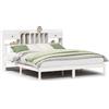 vidaXL Letto in legno massiccio con ripiano senza materasso bianco 180x200 cm pino