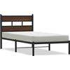 vidaXL Struttura letto senza materasso con testata in rovere marrone 80x200 cm