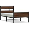 vidaXL Struttura letto senza materasso rovere marrone 90x190 cm materiale a base di legno