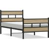 vidaXL Letto in metallo senza materasso rovere Sonoma 107x203 cm